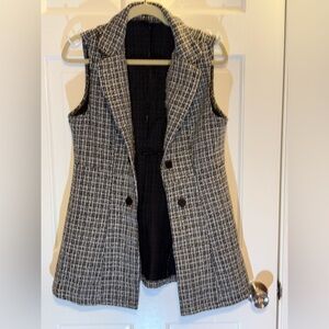 SHEIN Black and White Tweed Skirt Set